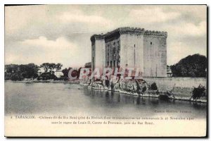 Old Postcard Tarascon Chateau du Roi Rene (Rhone side)
