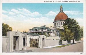 Maryland Annapolis Main Gate U S Naval Academy Curteich