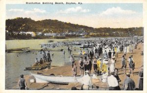 Dayton Kentucky scene at Manhattan Bathing Beach vintage pc DD6767