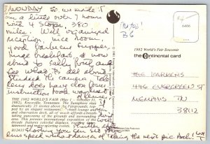 1982  World's Fair   Knoxville  Tennessee  Postcard