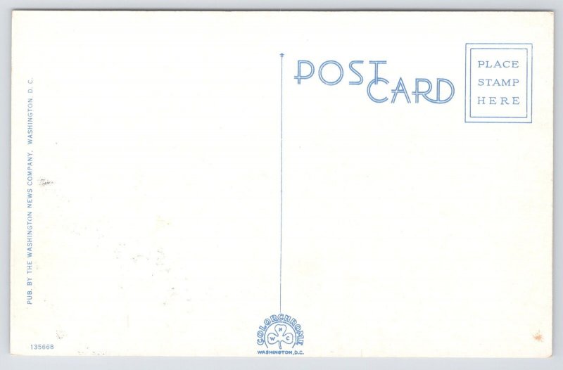 Fountain & Senate Office Bldg~Washington DC~US Flag & Front View~Colorchrome~Vtg