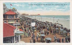 New Jersey Atlantia City Looking Up Boardwalk From Michigan Avenue