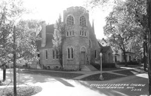 Whitewater Wisconsin outside English Lutheran Church real photo pc Z16990