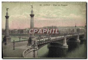 Old Postcard Liege Pont De Fragnee