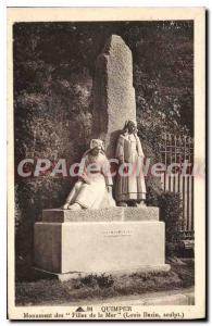 Old Postcard Quimper Monument of the Daughters of the Sea sculpt Louis Bazin