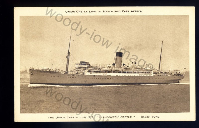 LS3076 - Union Castle Liner - Llandovery Castle - built 1925 - postcard