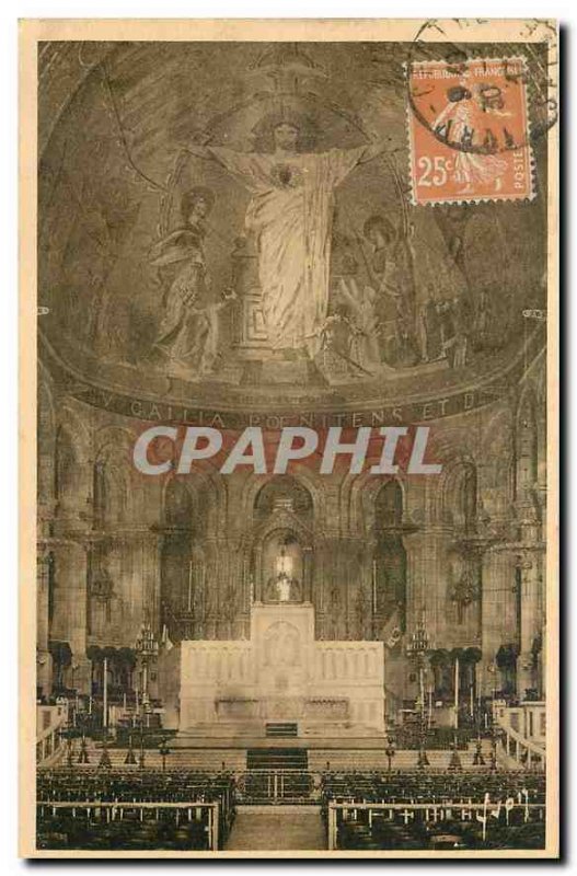 CARTE Postale Old Paris Basilica of Sacre Coeur in Montmartre Chorus