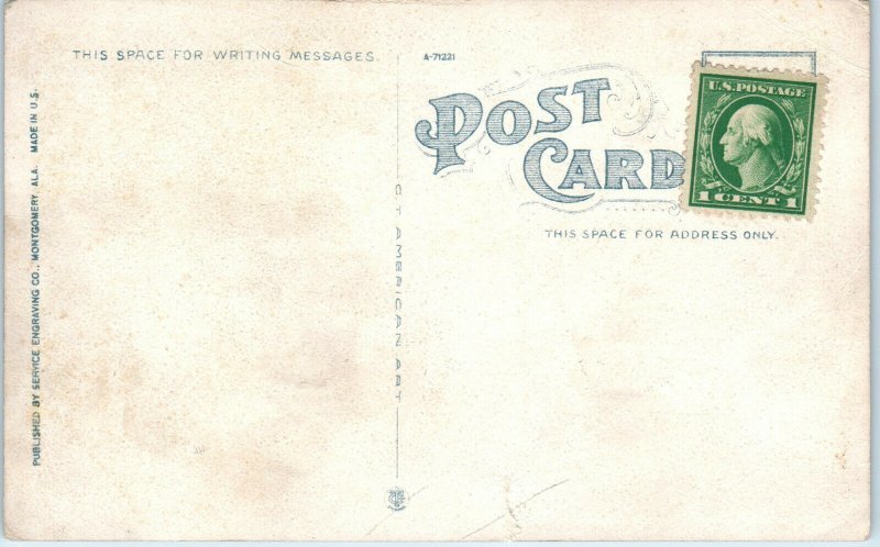 1910s Oak Park Montgomery Alabama Postcard