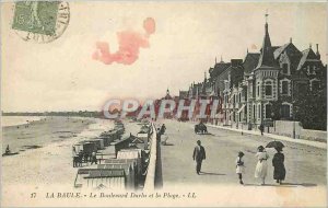 Old Postcard La Baule Darla Boulevard and the Beach
