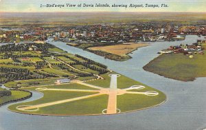 Birds eye view of Davis Islands, showing airport Tampa, Florida, USA Airport ...