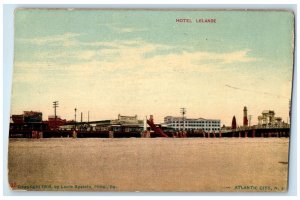 1909 Hotel Lelande Building Exterior Scene Atlantic City New Jersey NJ Postcard