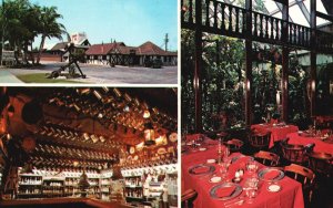 Vintage Postcard Jamaica Inn English Pub Dining Area Restaurant Miami Florida FL