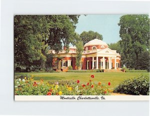 Postcard Monticello, Charlottesville, Virginia