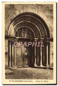 Old Postcard Kaysersberg Haut Rhin Church Portal