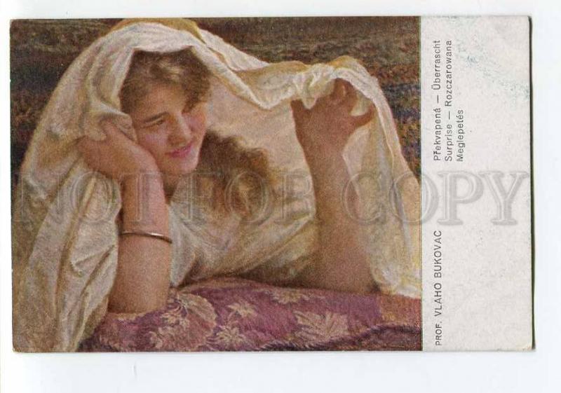 264618 Portrait Girl in White by VLAHO BUKOVAC Vintage SALON