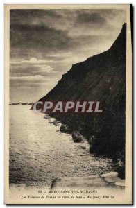 Old Postcard Arromanches Les Bains Fresne Cliffs Moonlight Basically Asnelles
