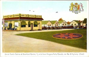 Stamford Centre~Niagara Falls Canada  UNCLE TOM'S CABINS Motel & Cafe  Postcard