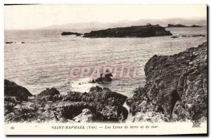 Old Postcard Saint Raphael Lions land and sea