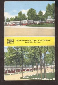 COOKESVILLE TENNESSEE SOUTHERN MOTOR COURT RESTAURANT VINTAGE POSTCARD
