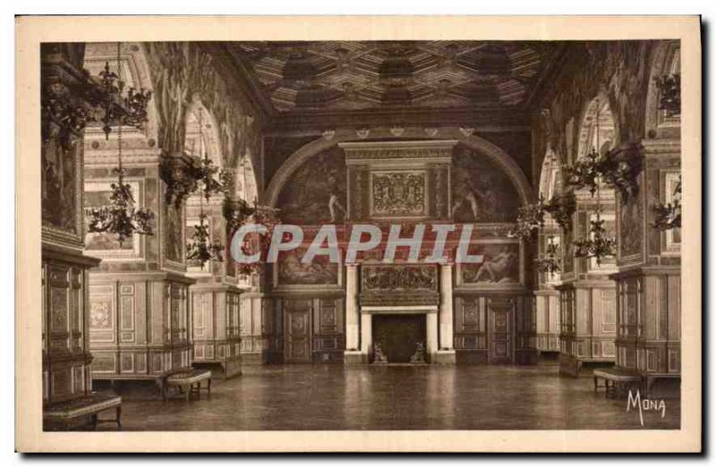 Postcard Old Palace of Fontainebleau Henry II Gallery and Ballroom