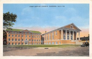 G75/ Gadsden Alabama Postcard c1915 First Baptist Church Building