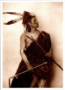 Good Eagle Omaha Sioux Chief sacred buffalo robe Native American Postcard