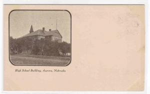 High School Aurora Nebraska 1900c PMC Private Mailing Card postcard