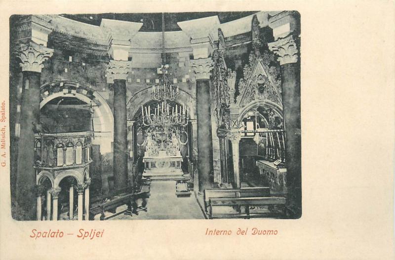 Croatia 1900s Spalato Split Dom interior