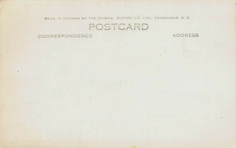 The Residence, Buchart Gardens, Canada, Early Hand Colored, Real Photo Postcard