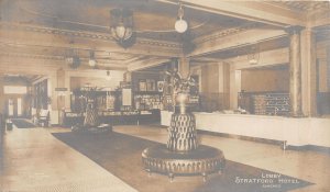 J42/ Chicago Illinois RPPC Postcard c1910 Interior Stratford Hotel Lobby  51