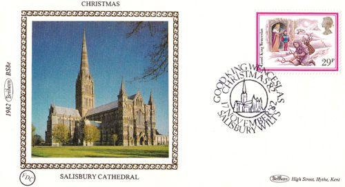 Salisbury Cathedral Stamp Benham Xmas First Day Cover