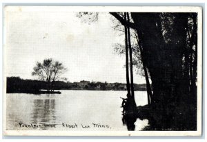 1911 Fountain Lake Exterior View Albert Lea Minnesota Vintage Antique Postcard