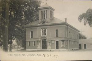 Lexington MA Historic Hall c1910 Postcard