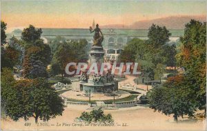 Old Postcard Lyon Place Carnot set View