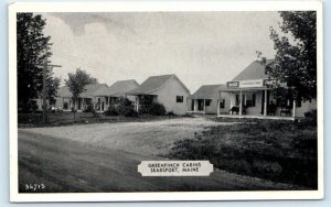 SEARSPORT, Maine ME~ Roadside GREENFINCH CAMPS Motel 1940s Waldo County Postcard