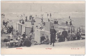 OSTENDE, West Flanders, Belgium, 1900-1910s; La Plage