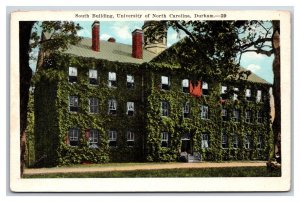 South Building University of North Carolina Durham NC UNP WB Postcard N24