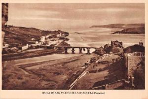 San Vincente de la Barquera Spain Bahia Beach Harbor View Postcard J79317