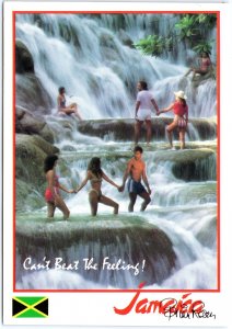 VINTAGE POSTCARD CONTINENTAL SIZE BEAUTIFUL DUNNS RIVER FALLS IN JAMAICA