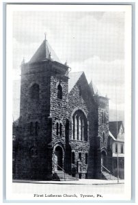 Tyrone Pennsylvania Postcard First Lutheran Church Exterior 1940 Vintage Antique