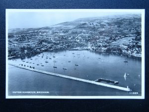 Devon Aerial View BRIXHAM Outer Harbour - Old RP Postcard by Aero Pictorial Ltd