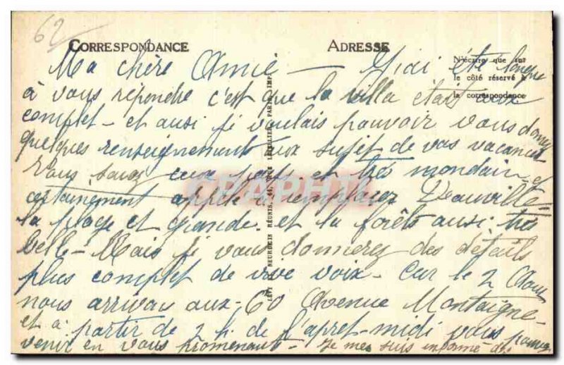 Old Postcard Le Touquet Paris Plage cottage Mag Pie