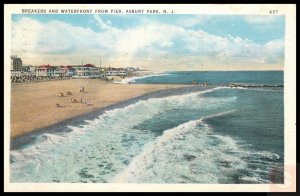 Breakers and Waterfront from Pier, Asbury Park, NJ