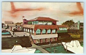 PORT HURON, Michigan MI ~ Artist View THE REEF Restaurant c1970s  Postcard