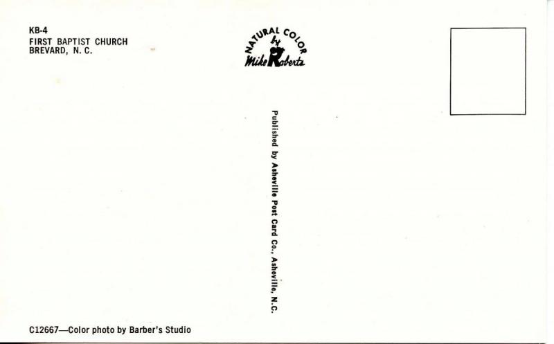 NC - Brevard. First Baptist Church