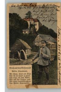 GERMANY Man in Ethnic Costume Smoking Pipe c1910 PC