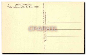 Old Postcard Josselin Old House Rue des Trente