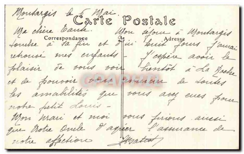 Old Postcard Montargis Canal