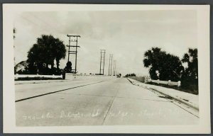 1940s Stuart Florida Franklin D Roosevelt Bridge Dixie Highway RPPC Postcard #1