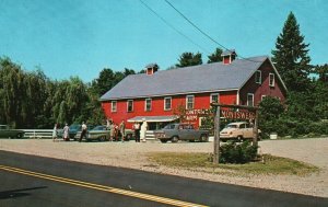 Montsweag Farm Camp Big Red Barn Bath & Wiscasset Maine ME Vintage Postcard